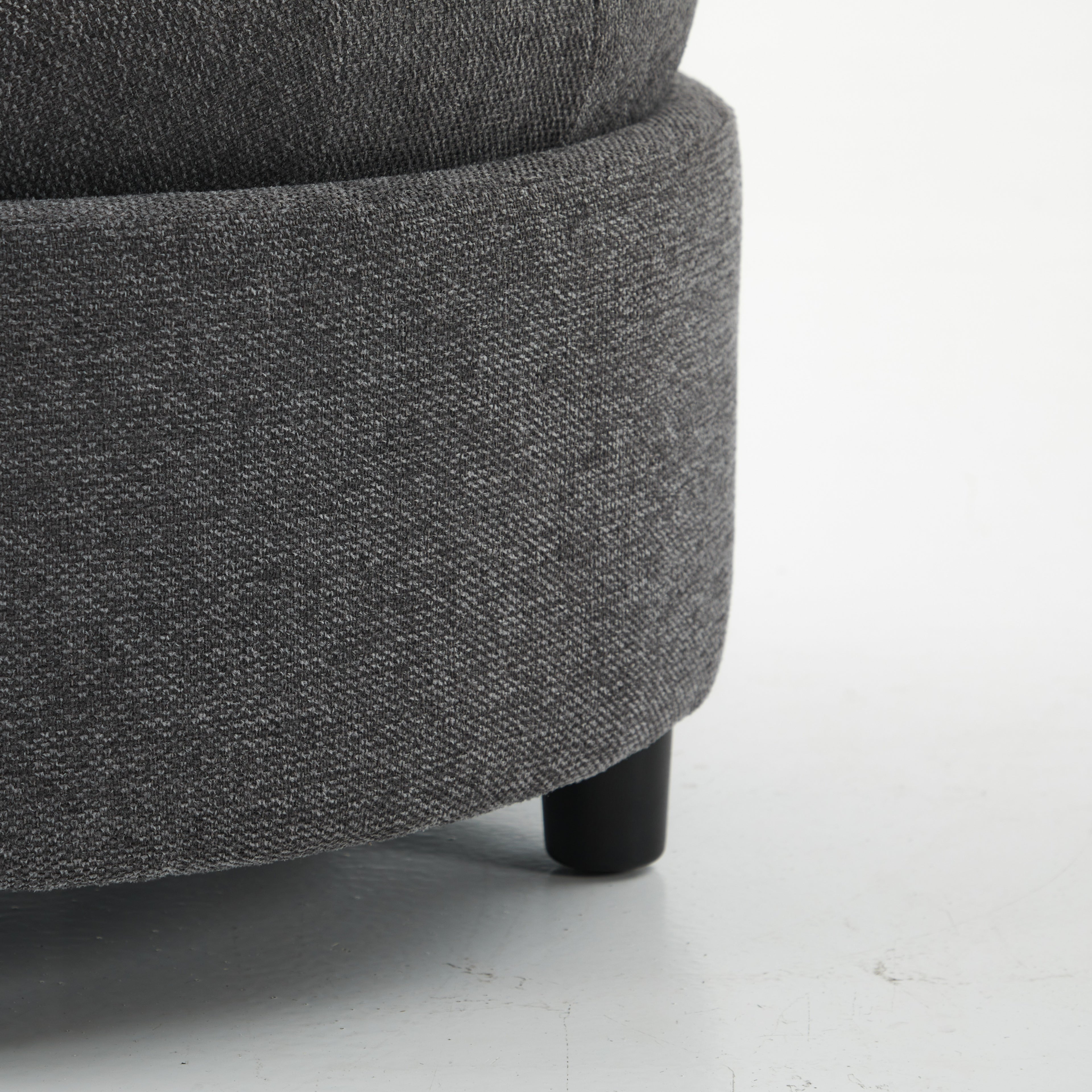 AFO 3-in-1 Round Fabric Storage Ottoman 25"x25"