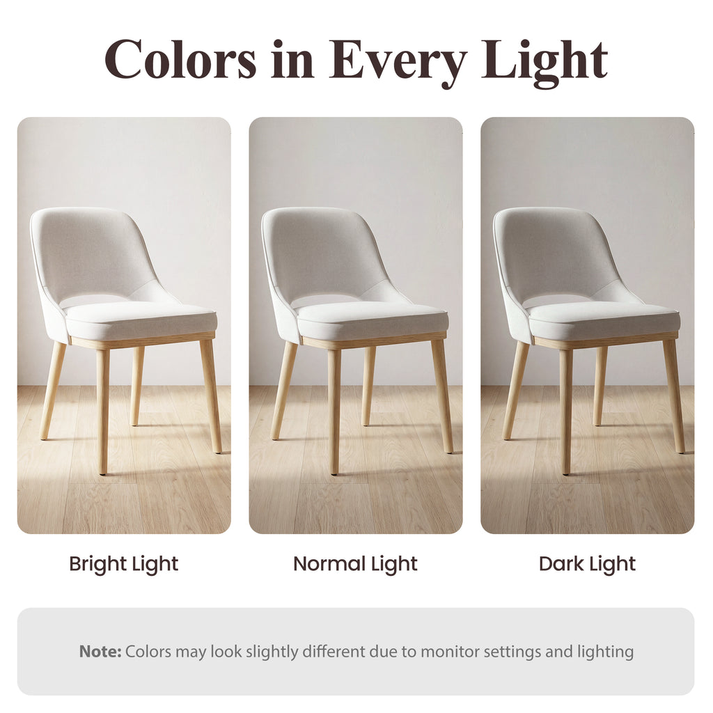 Upholstered Mid-Century Dining Chair, Modern Kitchen Side Chair for Dining Room and Restaurant