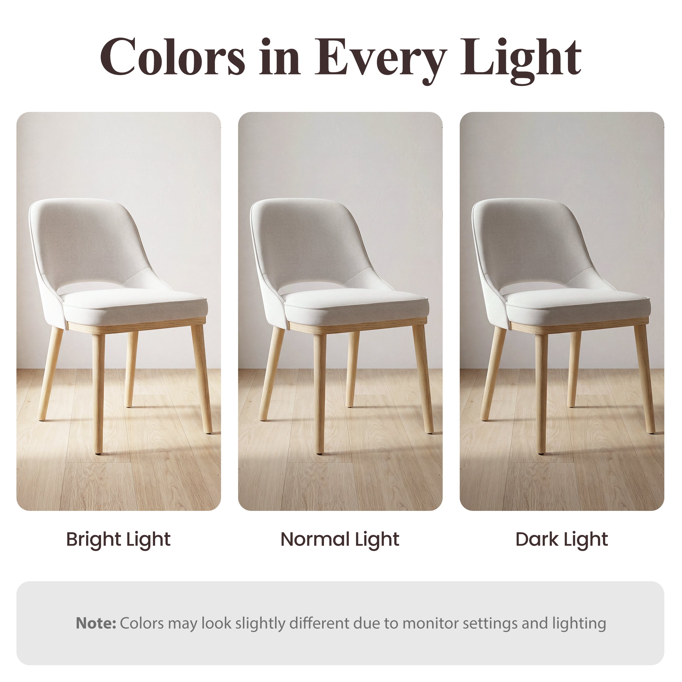 Upholstered Mid-Century Dining Chair, Modern Kitchen Side Chair for Dining Room and Restaurant