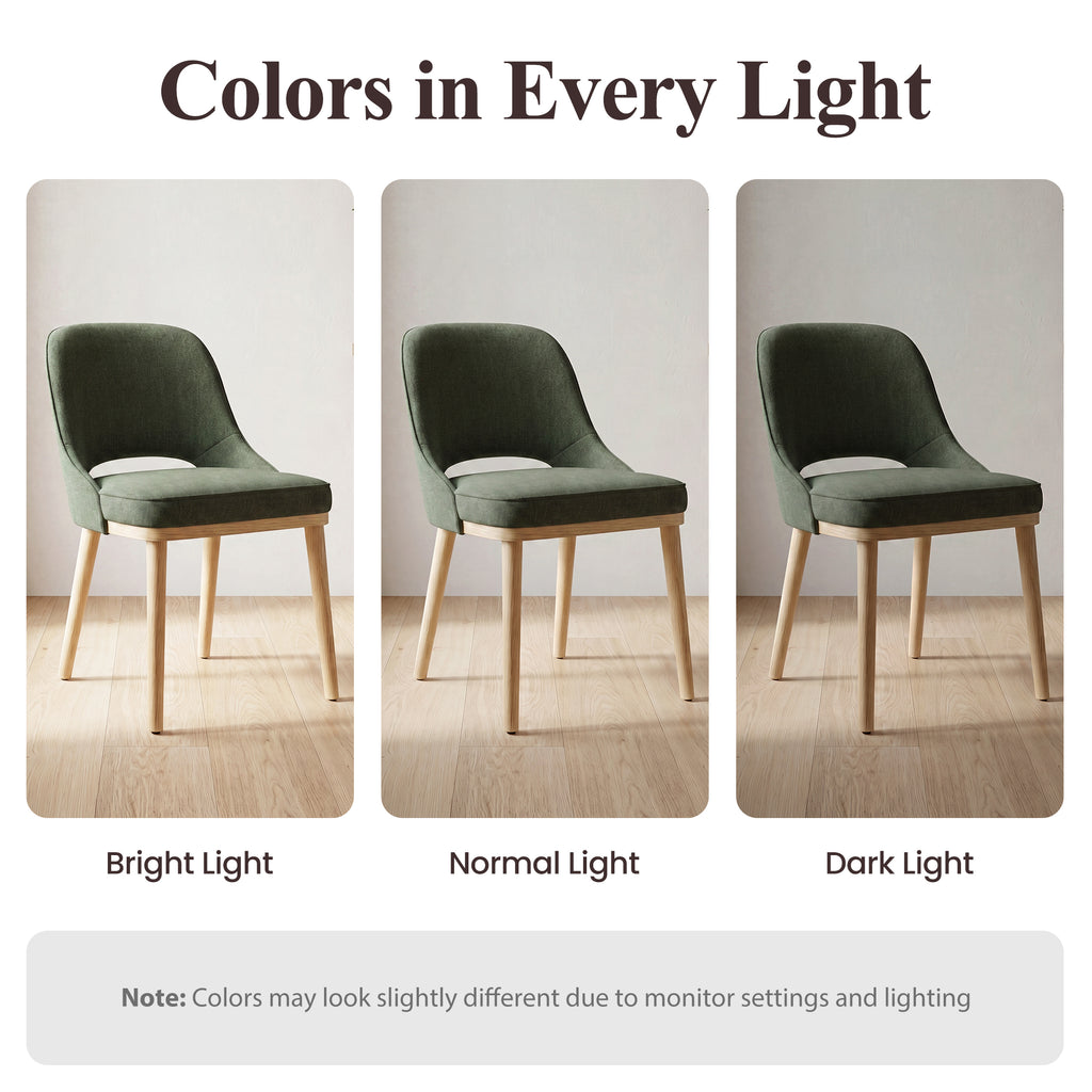 Upholstered Mid-Century Dining Chair, Modern Kitchen Side Chair for Dining Room and Restaurant