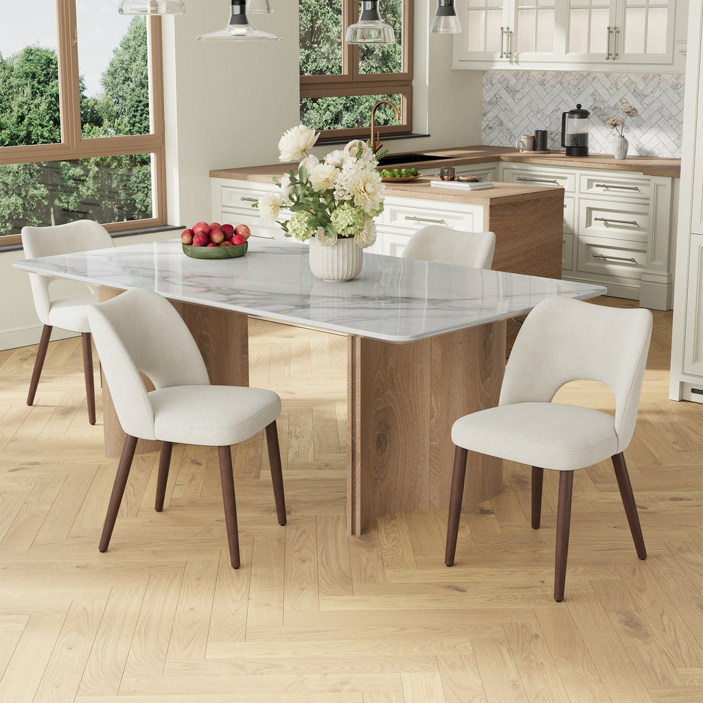 AFO  Modern Fabric/PU Leather Dining Chair