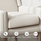 AFO Upholstered Modern Accent Chair with Wood Legs