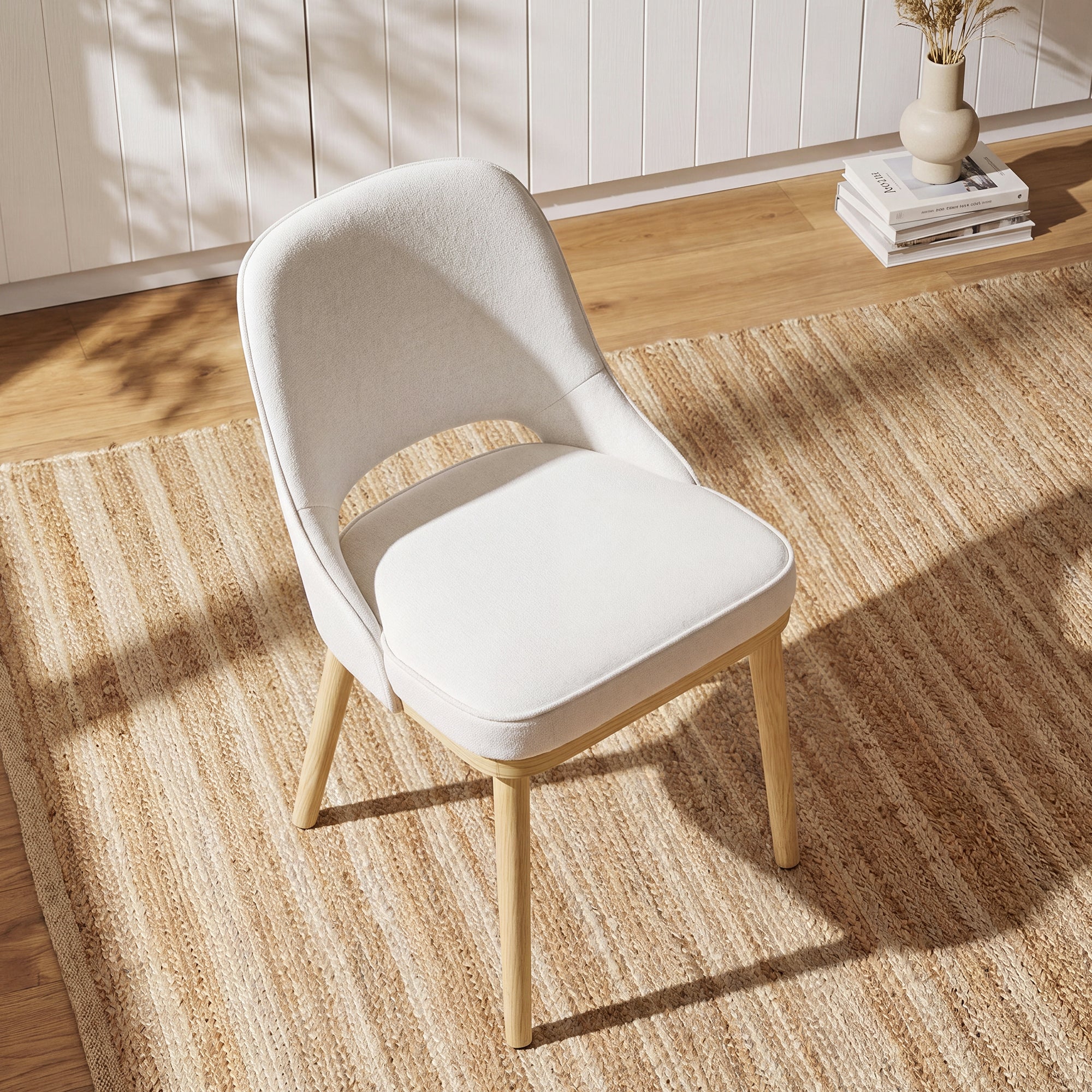 Upholstered Mid-Century Dining Chair, Modern Kitchen Side Chair for Dining Room and Restaurant