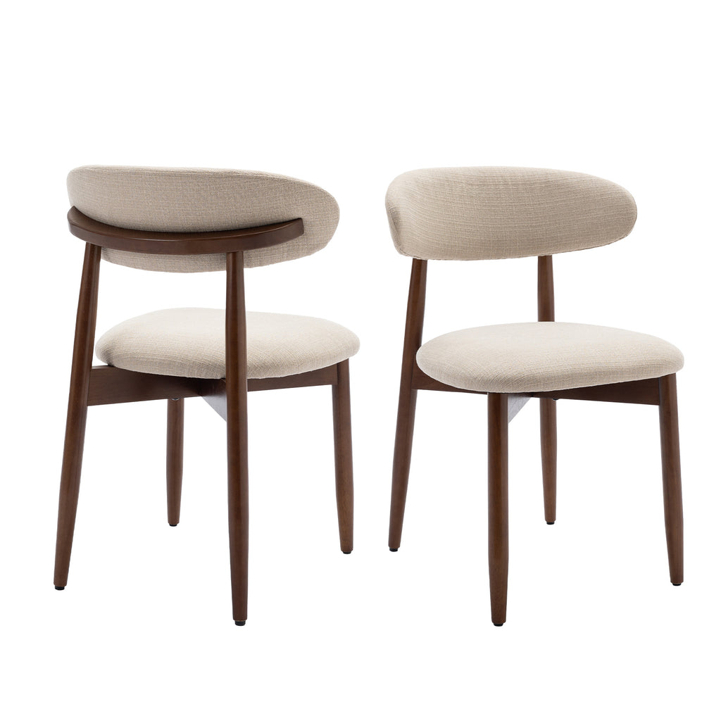 AFO Upholstered Dining Chairs – Fabric Seat, Solid Wood Frame