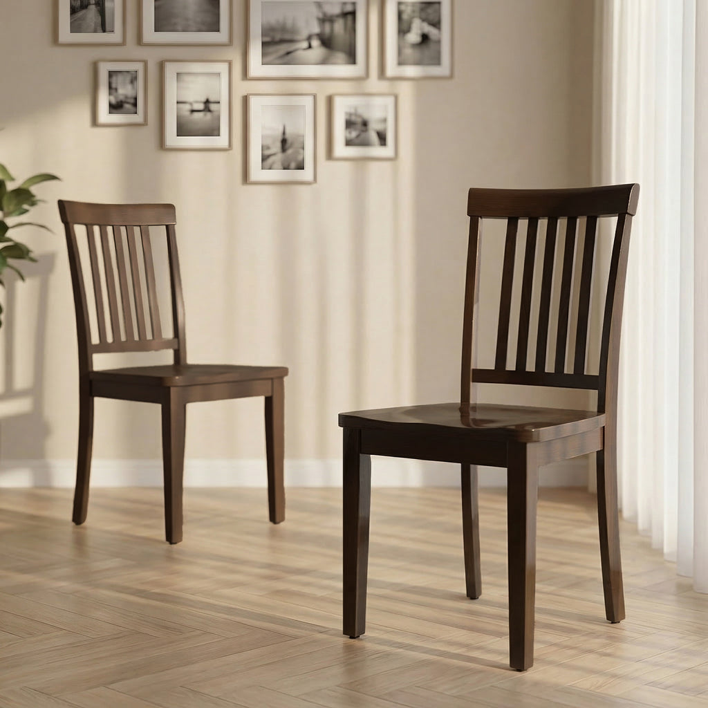 Wooden Windsor Dining Chairs Set of 2,for Kitchen,Dining Room