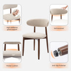 AFO Upholstered Dining Chairs – Fabric Seat, Solid Wood Frame