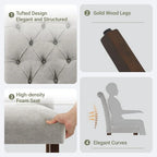 AFO Upholstered Button Tufted High Back Dining Chair