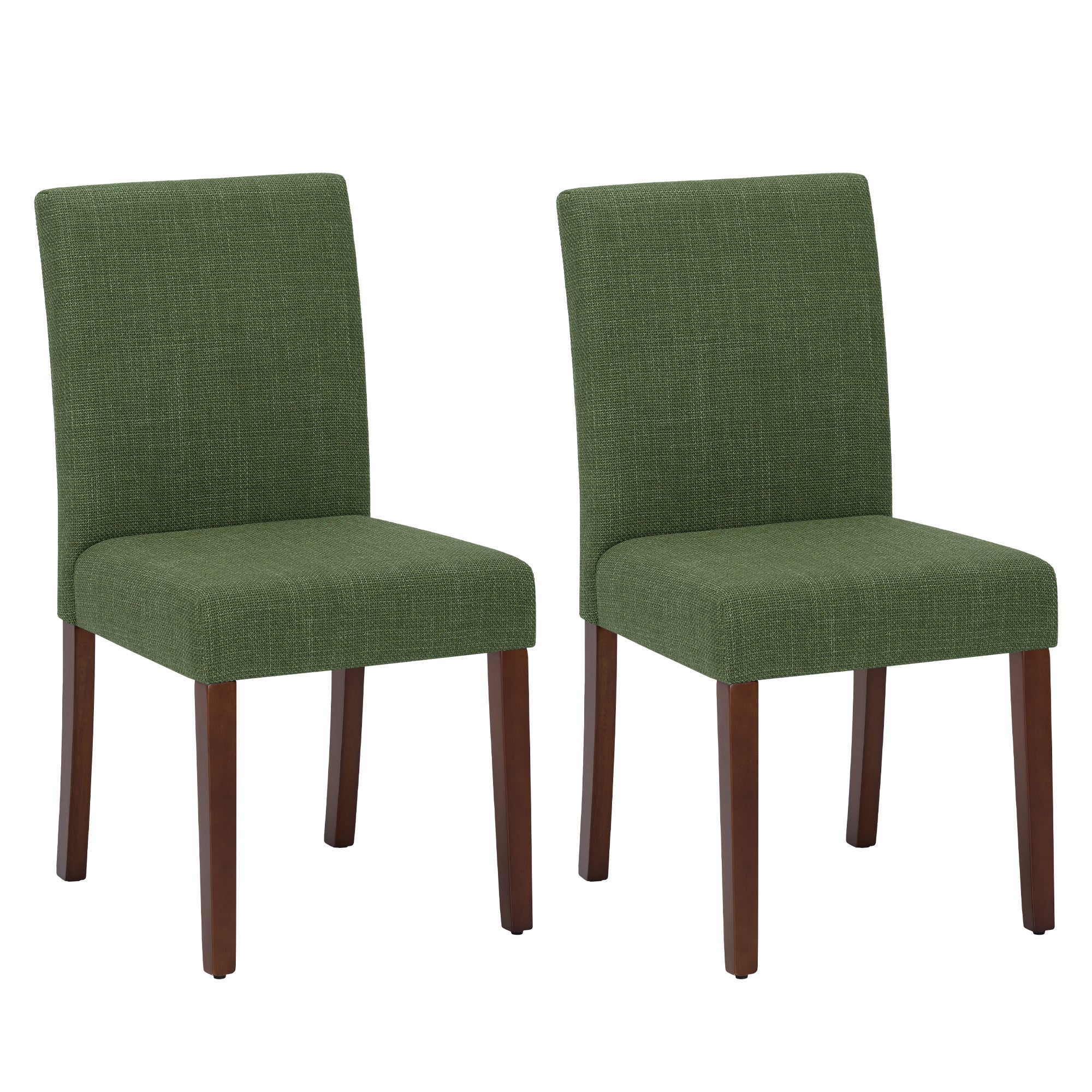 Upholstered Parsons Dining Chairs with Wood Legs and High Back for Kitchen, Dining Room, or Restaurant