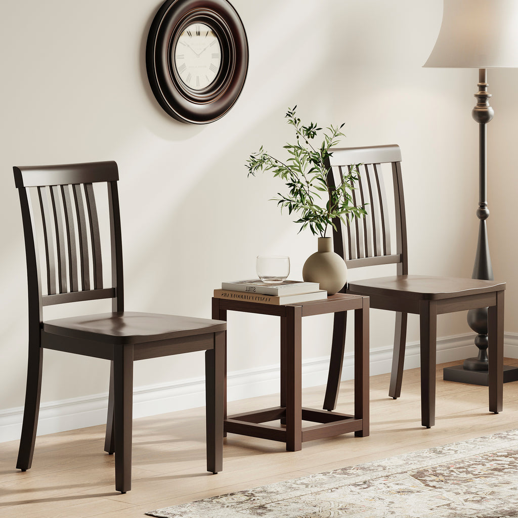 Wooden Windsor Dining Chairs Set of 2,for Kitchen,Dining Room