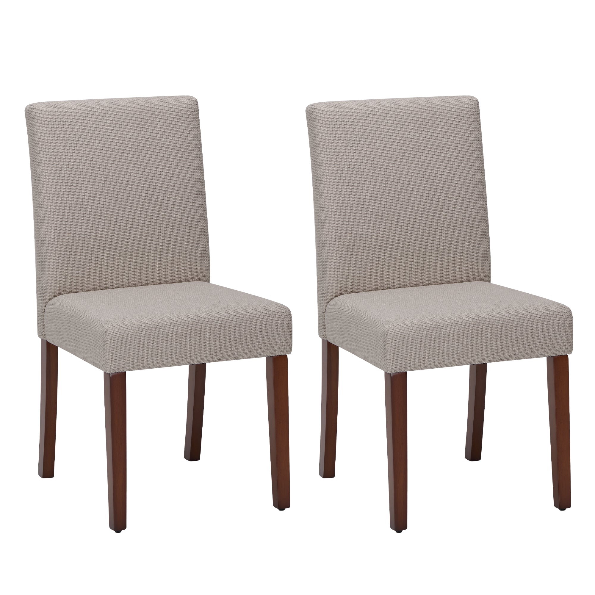 Upholstered Parsons Dining Chairs with Wood Legs and High Back for Kitchen, Dining Room, or Restaurant