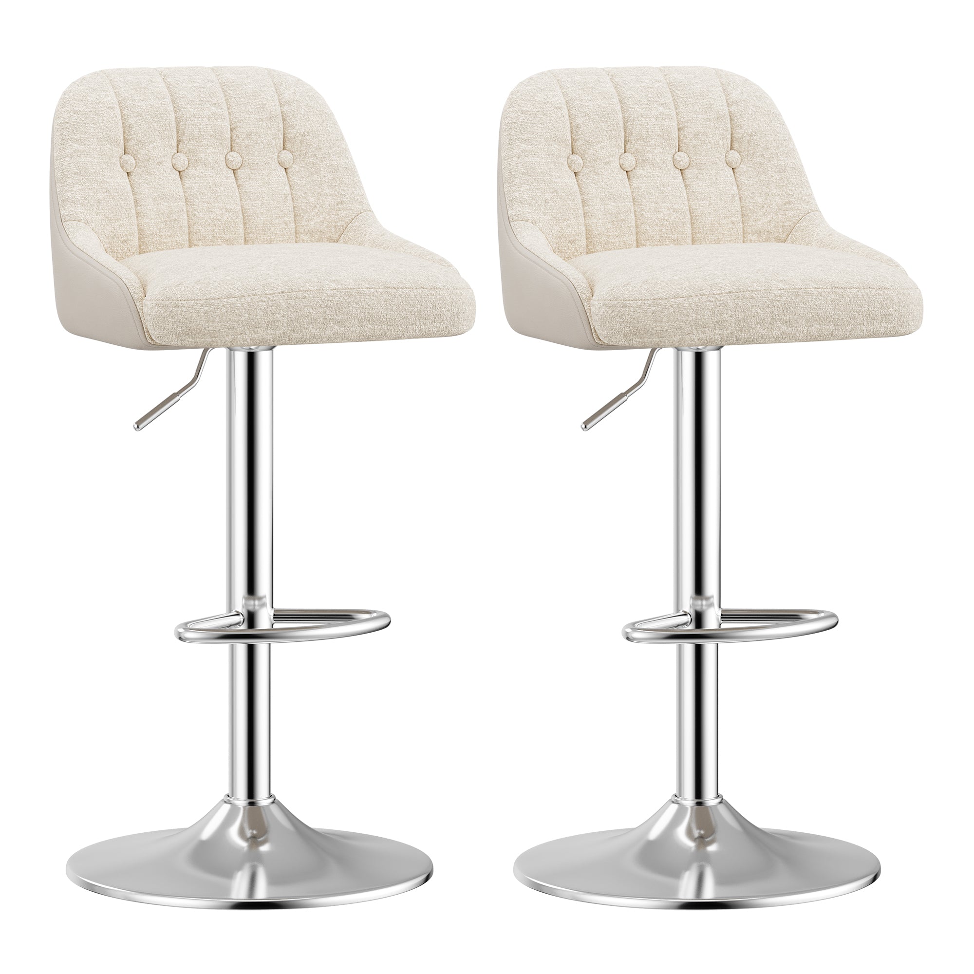 AFO Modern Swivel Adjustable Height Faux Leather Counter & Bar Stools