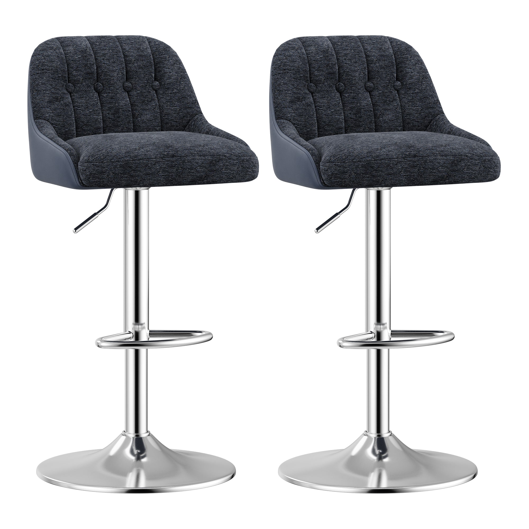 AFO Modern Swivel Adjustable Height Faux Leather Counter & Bar Stools