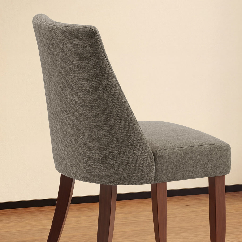 AFO Upholstered Fabric Dining Chairs with Solid Wood Legs & Padded Seat, Wood Mid Century Side Chairs for Kitchen Desk, Dining Room and Restaurant