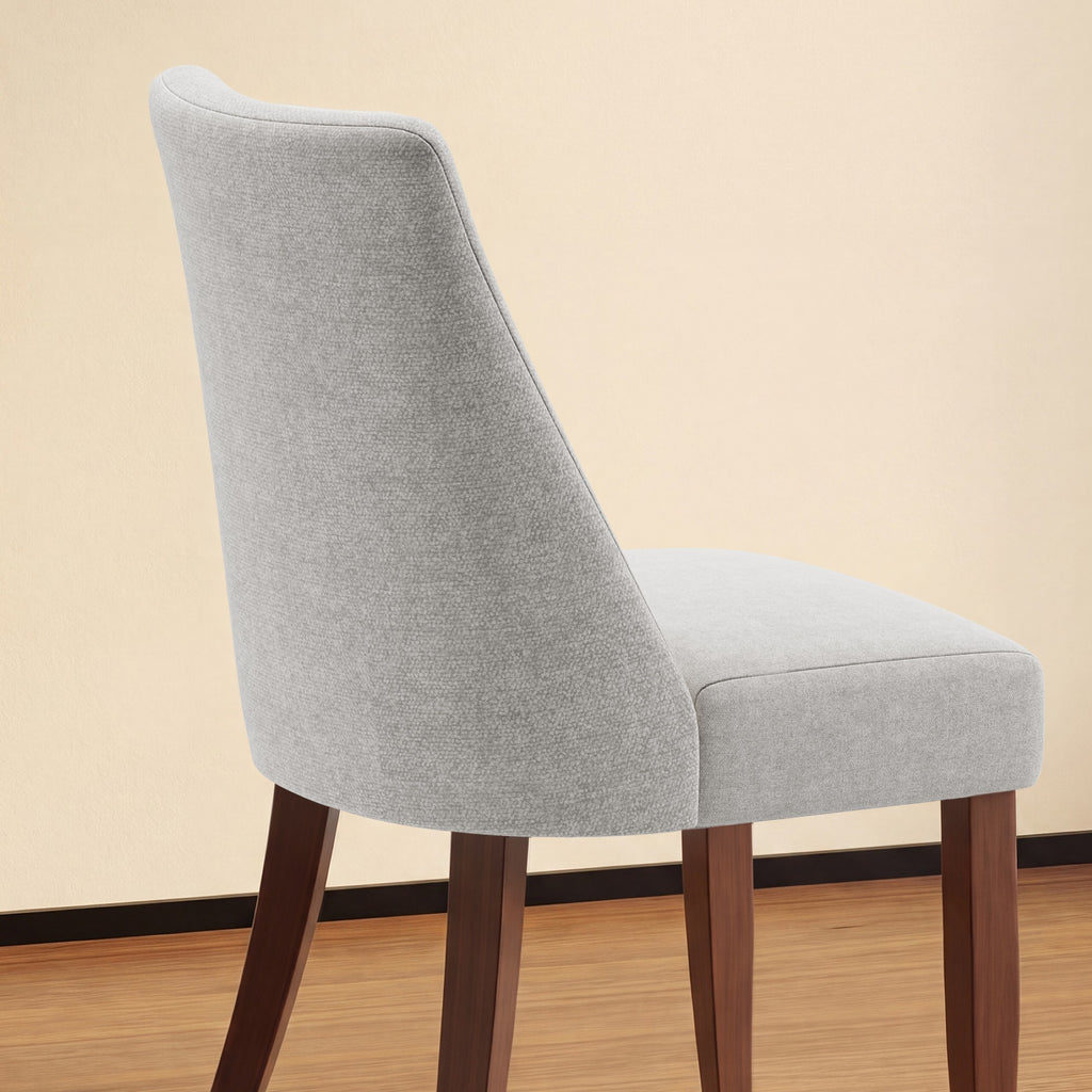 AFO Upholstered Fabric Dining Chairs with Solid Wood Legs & Padded Seat, Wood Mid Century Side Chairs for Kitchen Desk, Dining Room and Restaurant