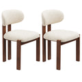 AFO Upholstered Dining Chairs with Wooden Legs