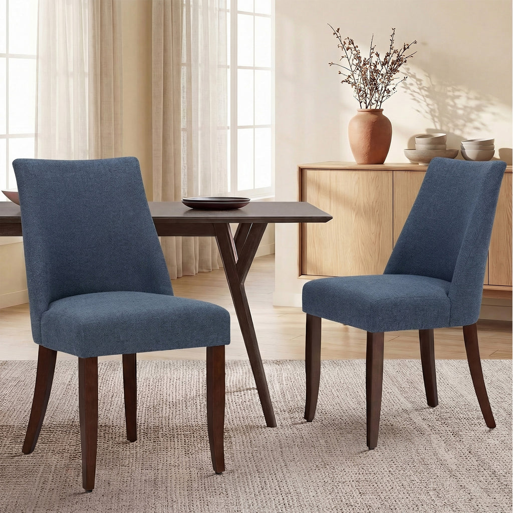 Upholstered Dining Chair Wood Mid Century Side Chair for Kitchen Desk, Dining Room