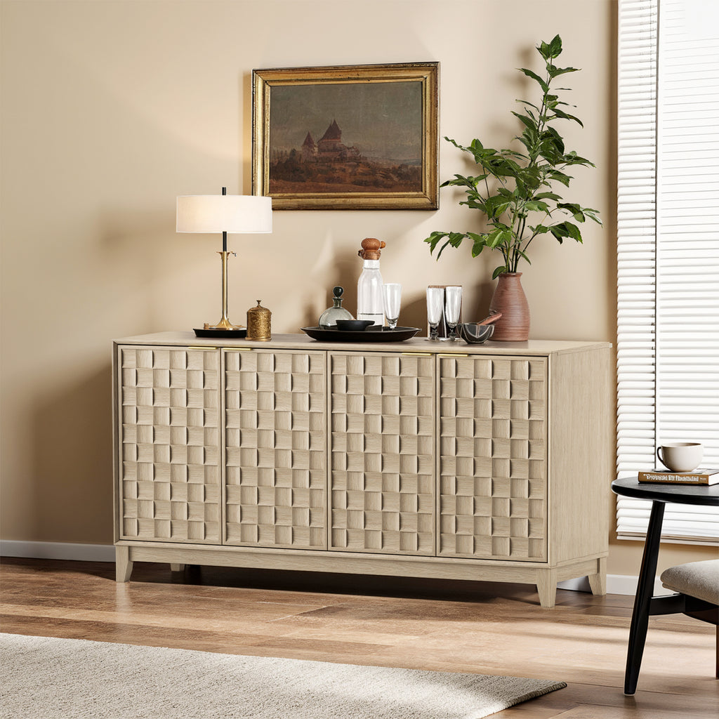 AFO 60'' Wide Sideboard Buffet with Adjustable Shelves