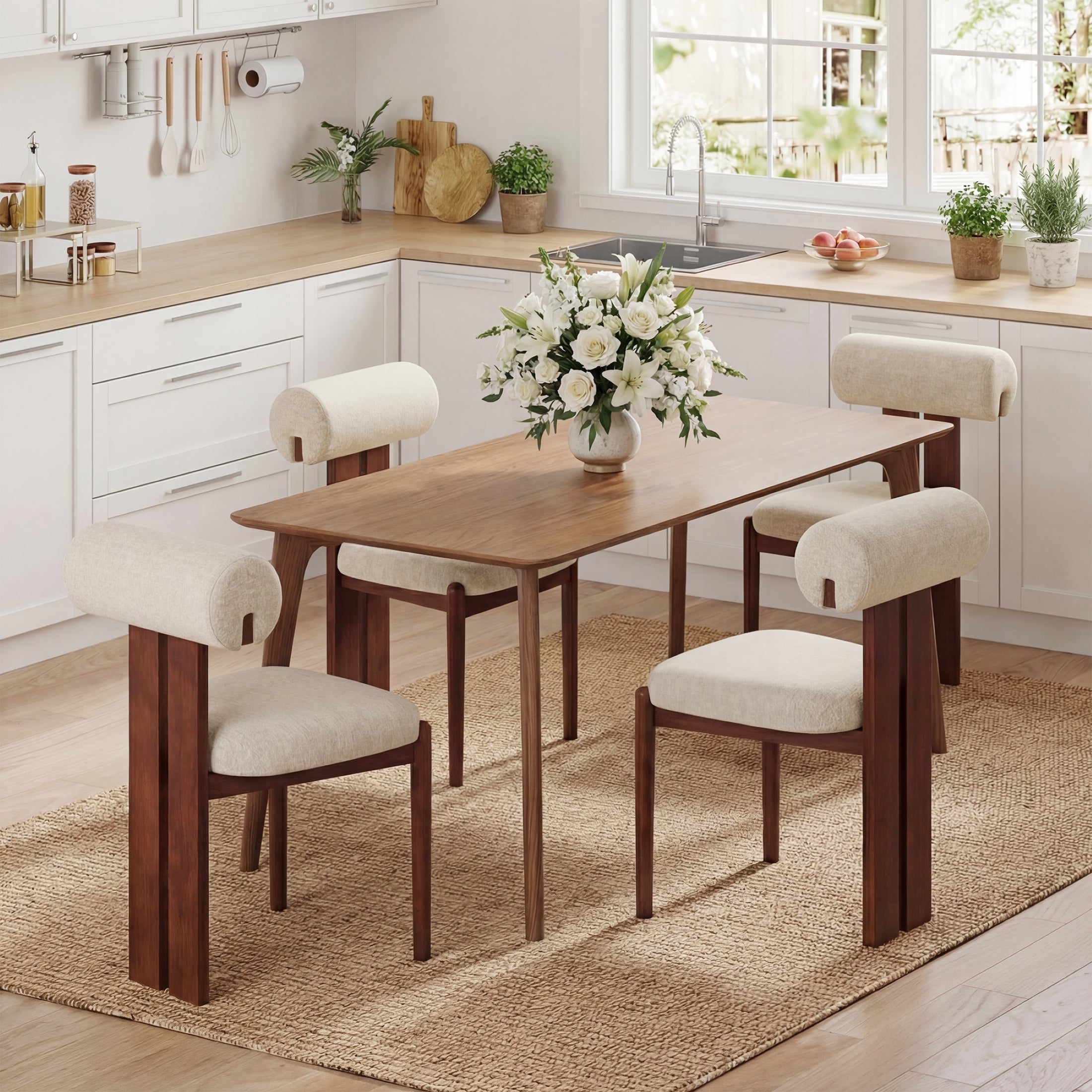 Upholstered Modern Dining Chair, Kitchen Side Chair for Dining Room and Restaurant