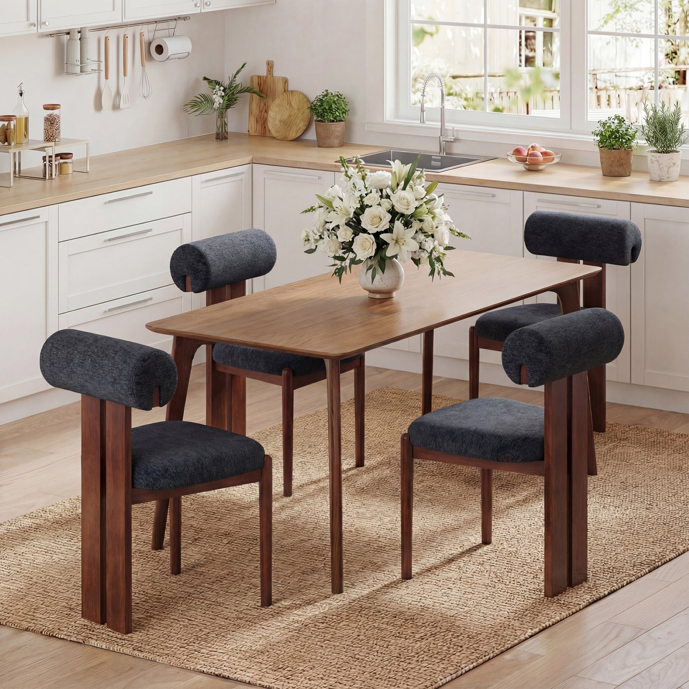 Upholstered Modern Dining Chair, Kitchen Side Chair for Dining Room and Restaurant