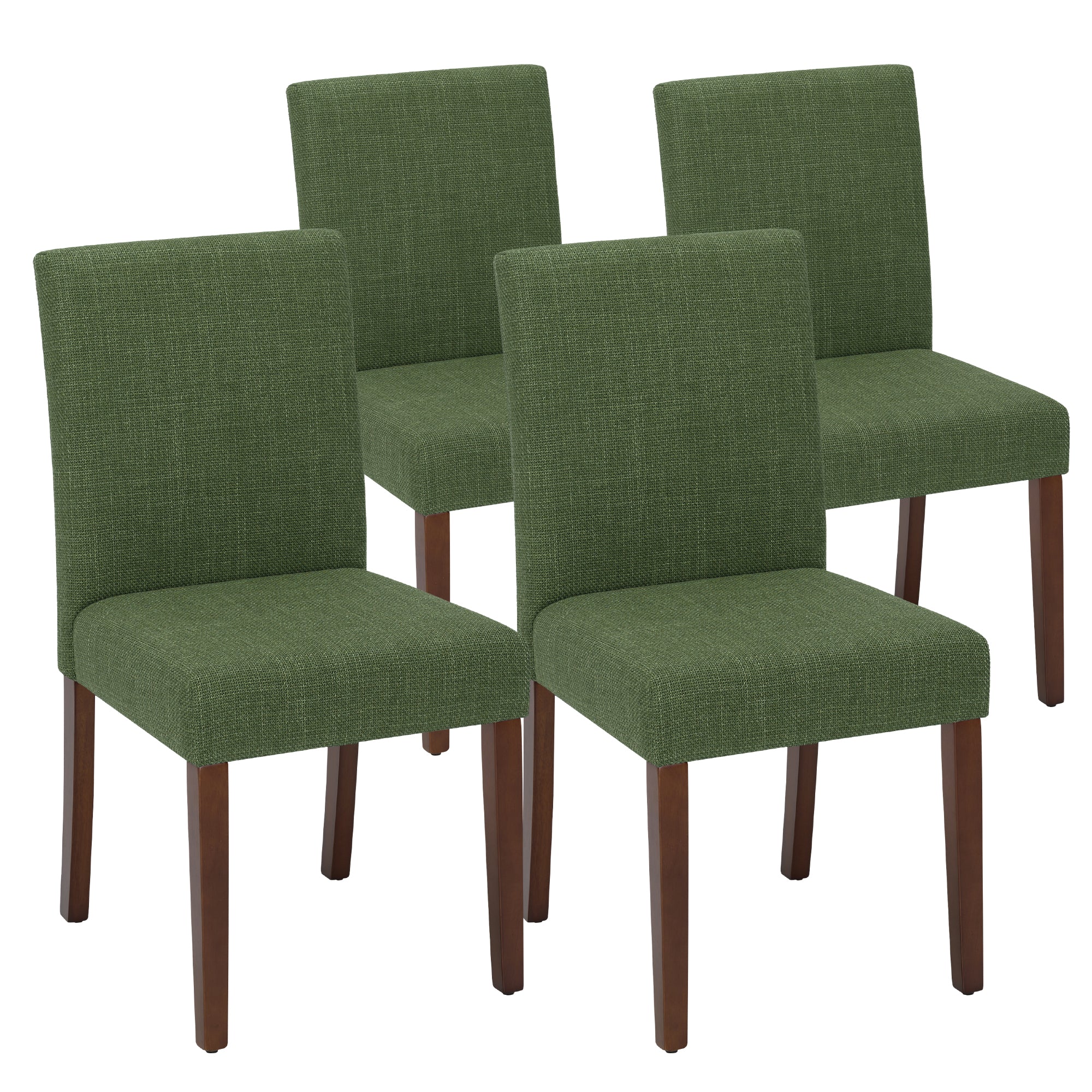 Upholstered Parsons Dining Chairs with Wood Legs and High Back for Kitchen, Dining Room, or Restaurant