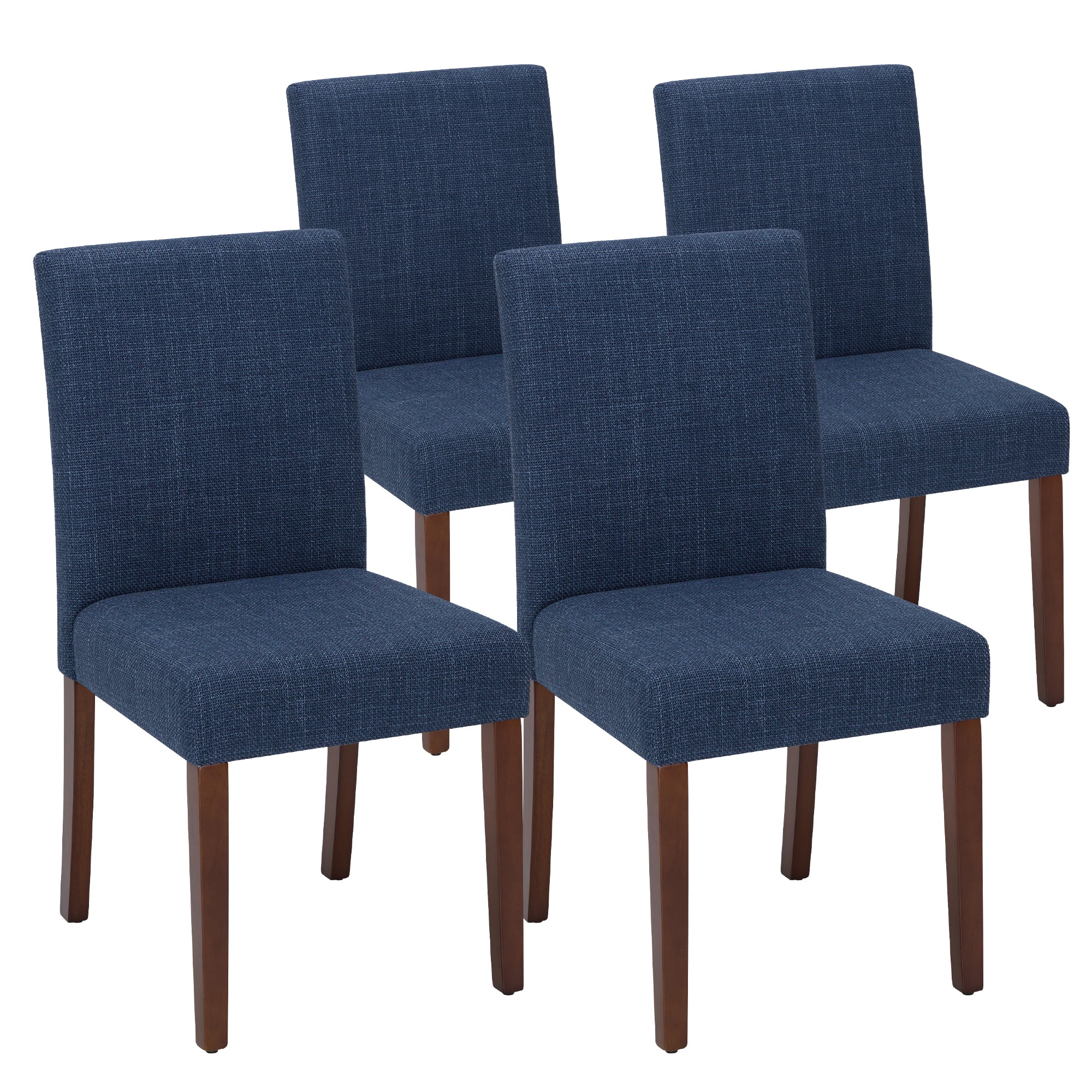 Upholstered Parsons Dining Chairs with Wood Legs and High Back for Kitchen, Dining Room, or Restaurant