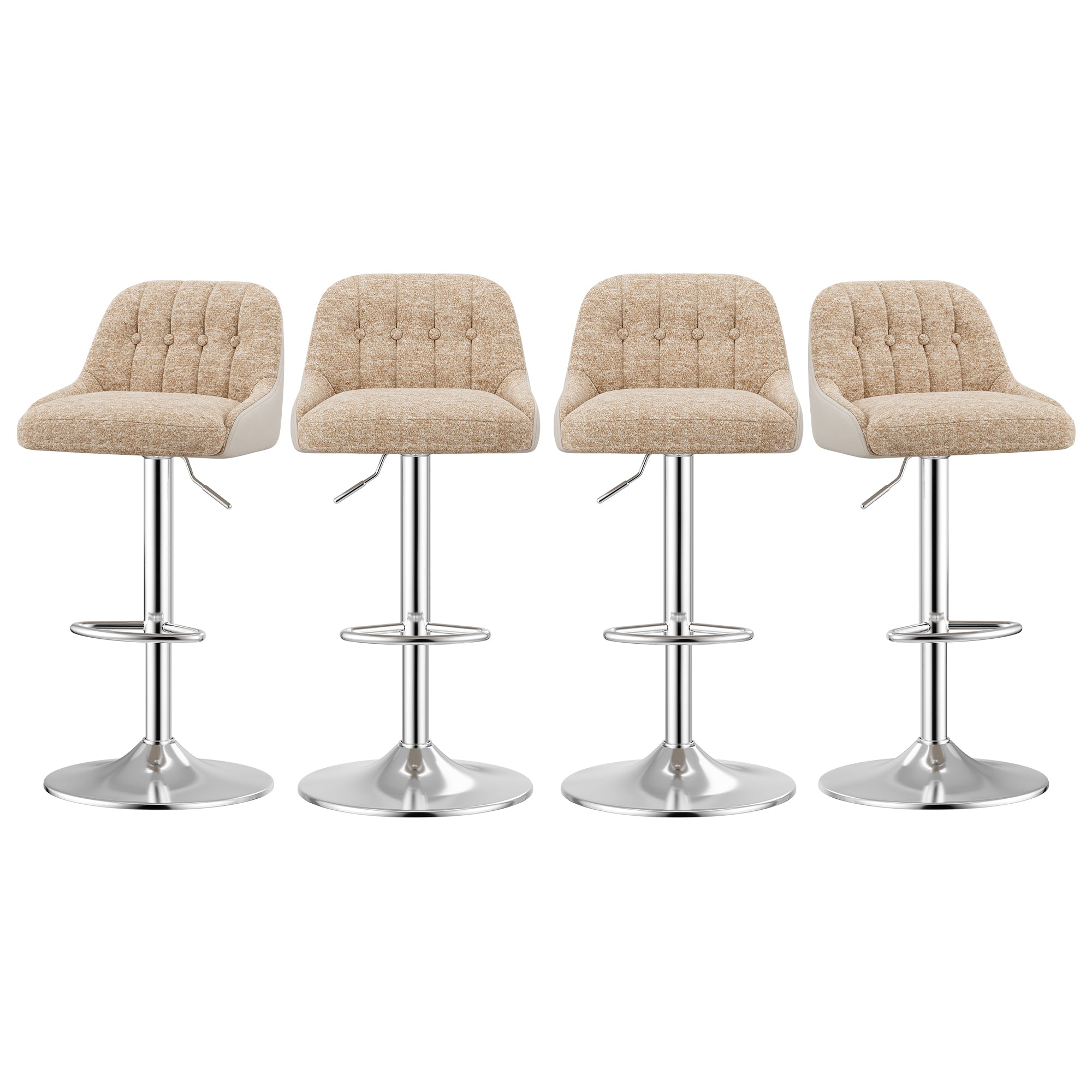 AFO Modern Swivel Adjustable Height Faux Leather Counter & Bar Stools