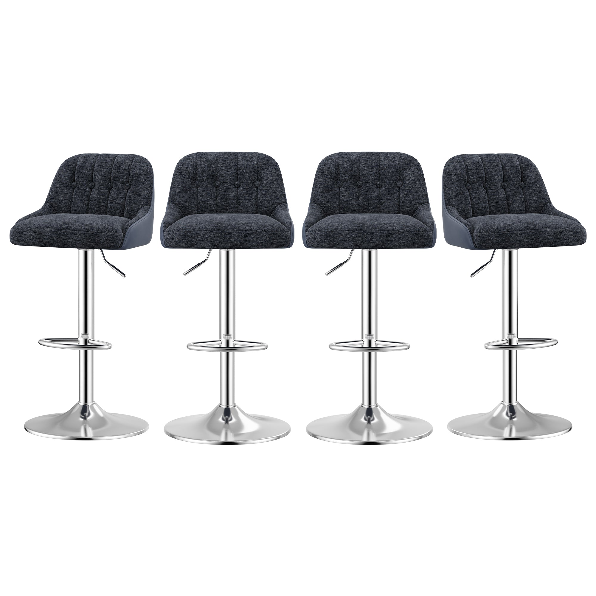 AFO Modern Swivel Adjustable Height Faux Leather Counter & Bar Stools