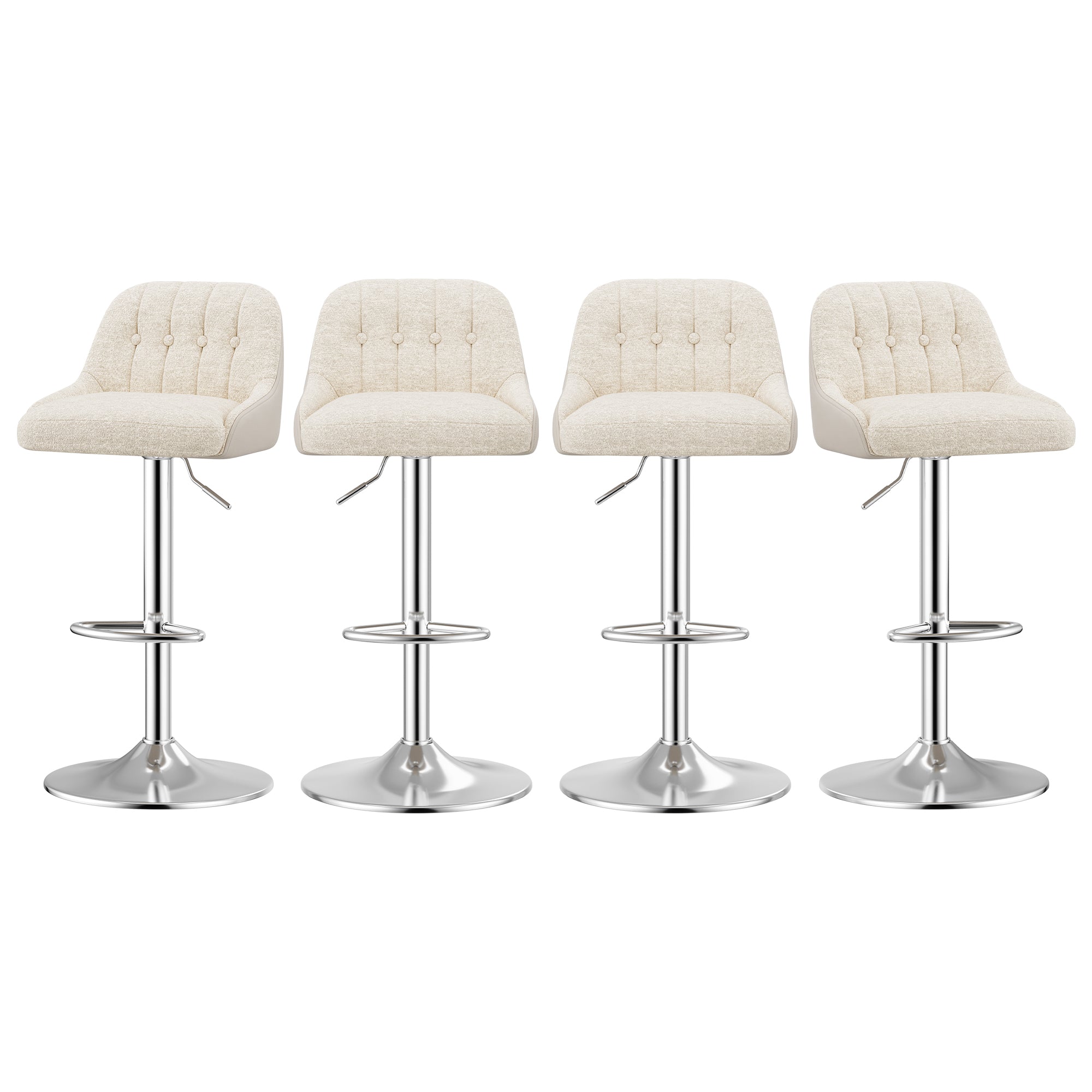 AFO Modern Swivel Adjustable Height Faux Leather Counter & Bar Stools