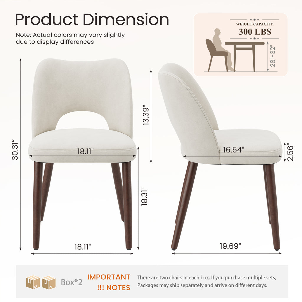 AFO  Modern Fabric/PU Leather Dining Chair