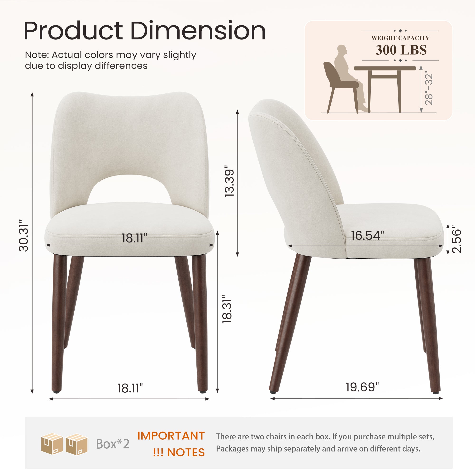 AFO  Modern Fabric/PU Leather Dining Chair