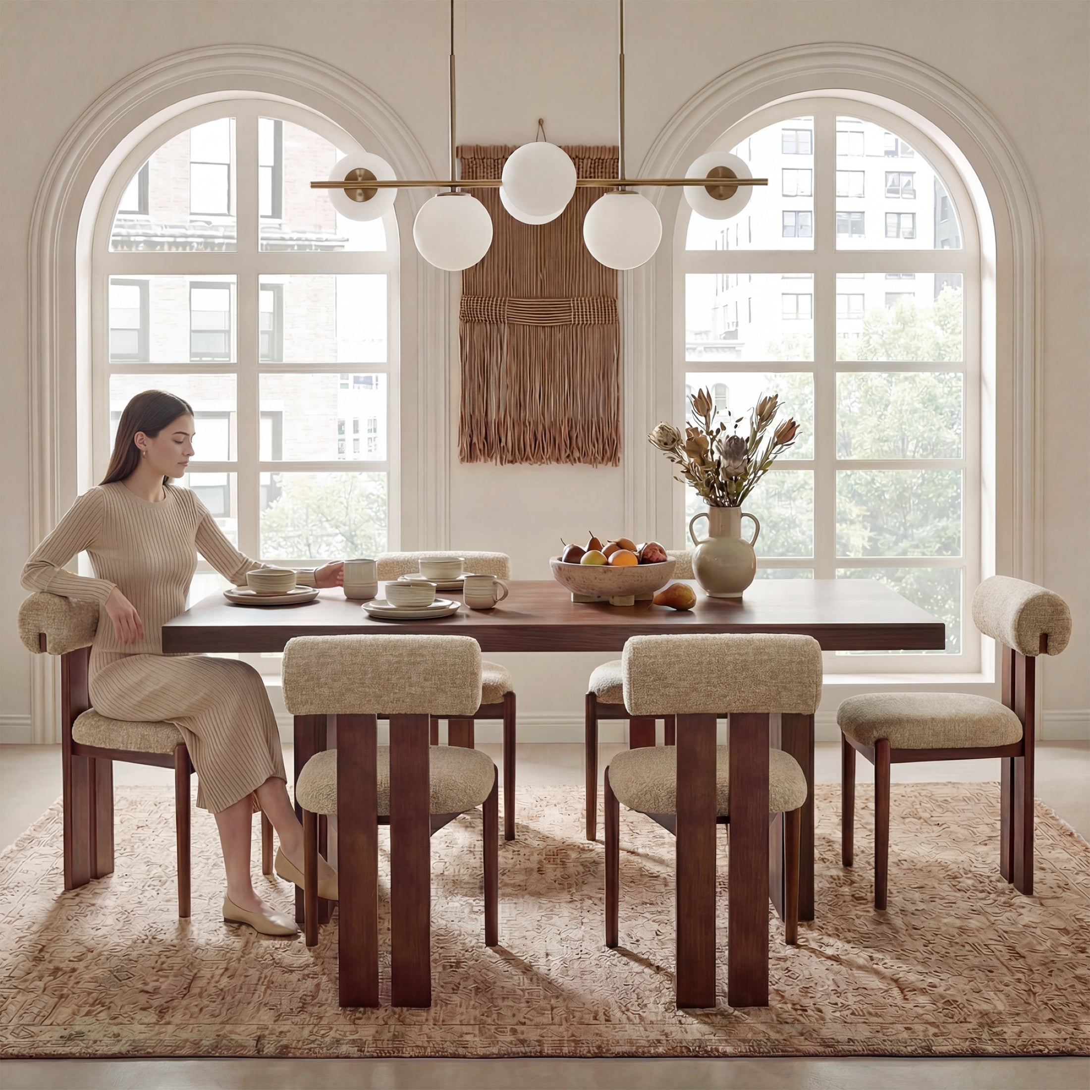 Upholstered Modern Dining Chair, Kitchen Side Chair for Dining Room and Restaurant