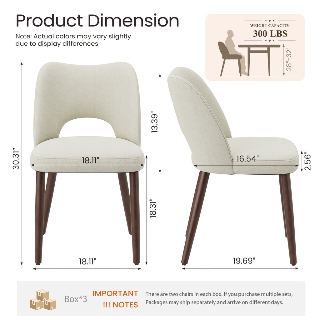 AFO  Modern Fabric/PU Leather Dining Chair
