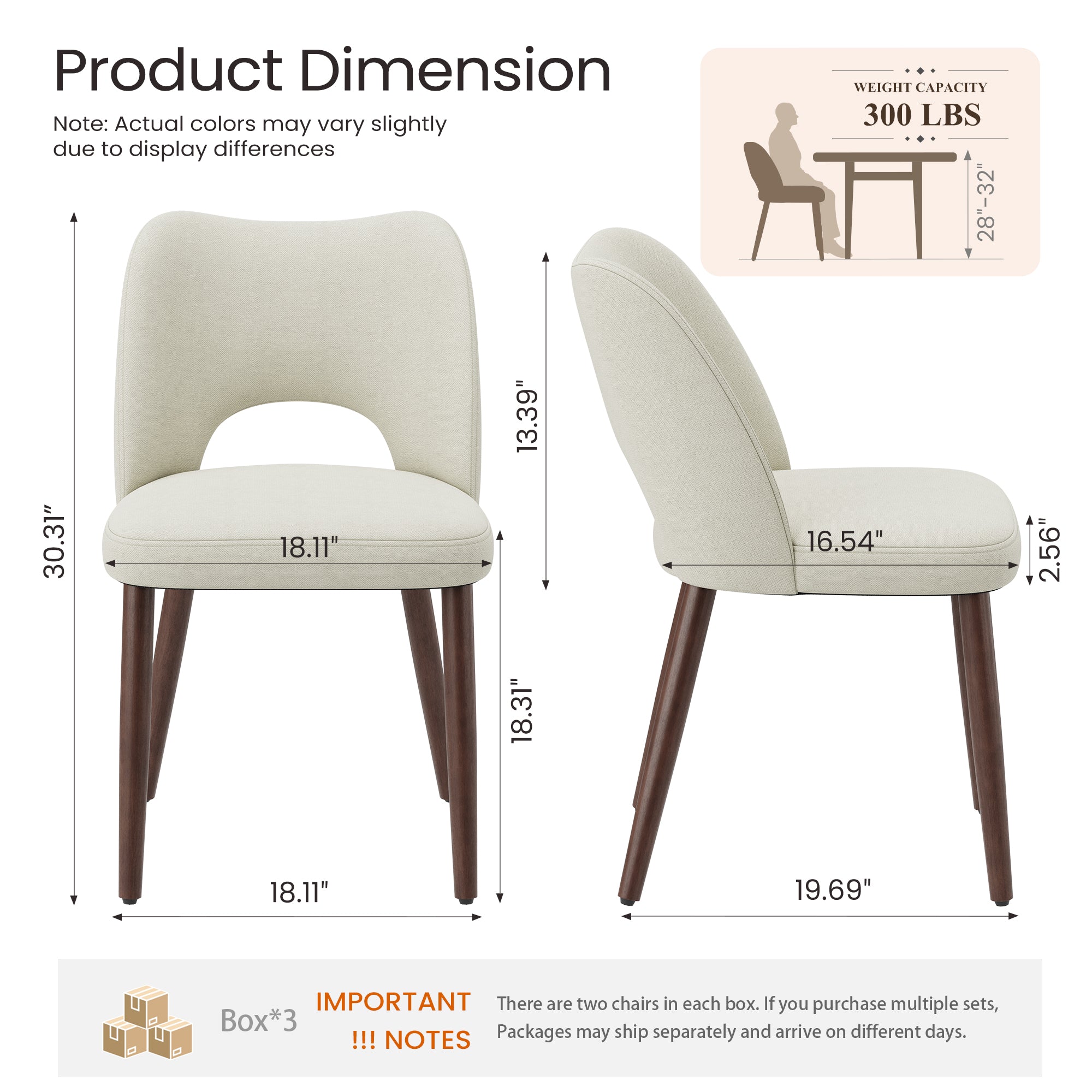 AFO  Modern Fabric/PU Leather Dining Chair