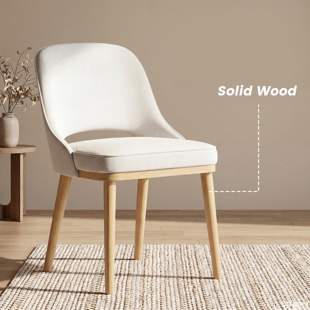 Upholstered Mid-Century Dining Chair, Modern Kitchen Side Chair for Dining Room and Restaurant