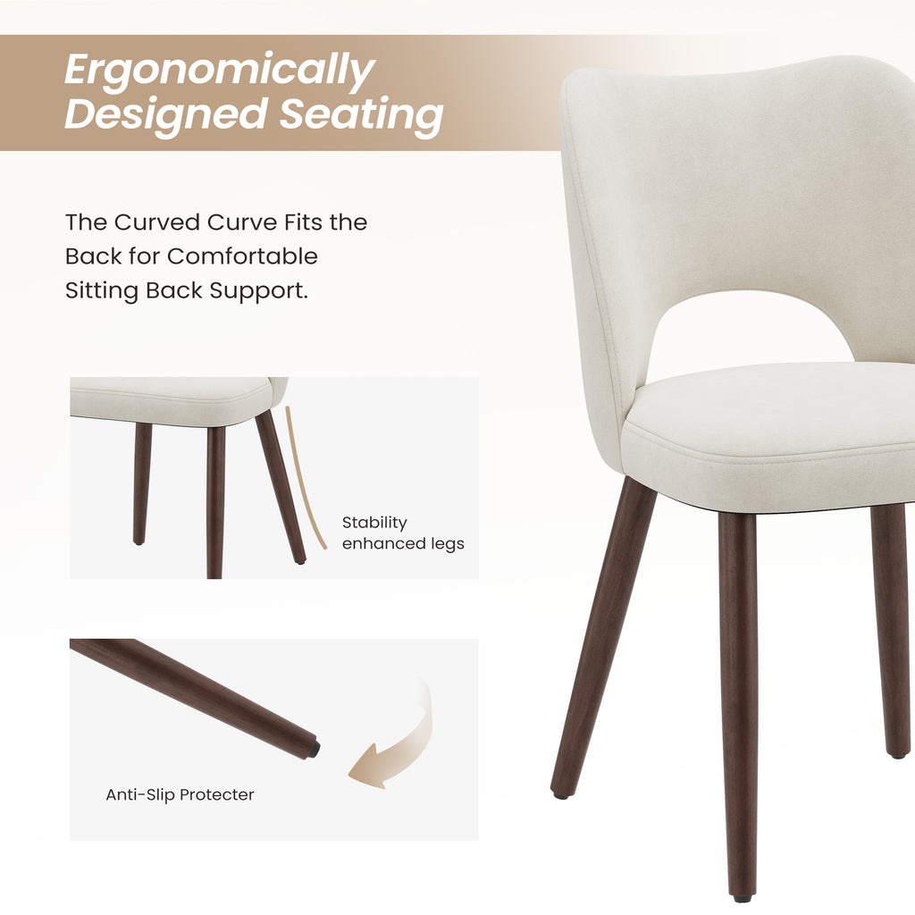 AFO  Modern Fabric/PU Leather Dining Chair