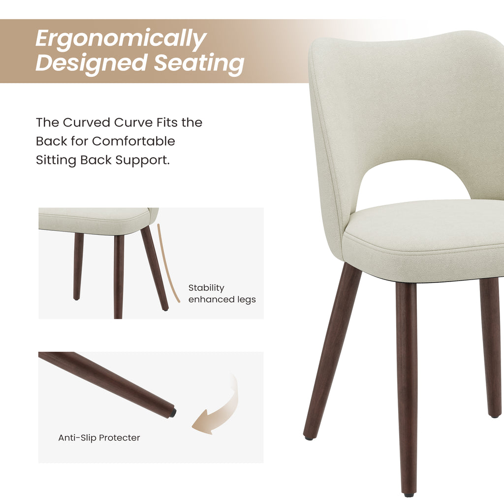 AFO  Modern Fabric/PU Leather Dining Chair