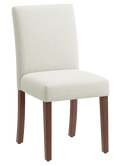 AFO Upholstered Fabric Dining Chairs with Wood Legs, Modern Parsons Dining Chairs with High Back Padded