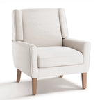 AFO Upholstered Modern Accent Chair with Wood Legs