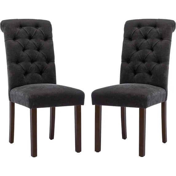 AFO Upholstered Button Tufted High Back Dining Chair