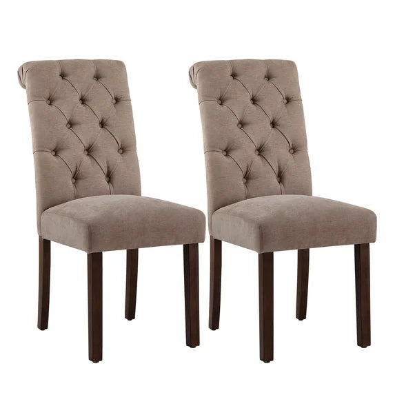 AFO Upholstered Button Tufted High Back Dining Chair