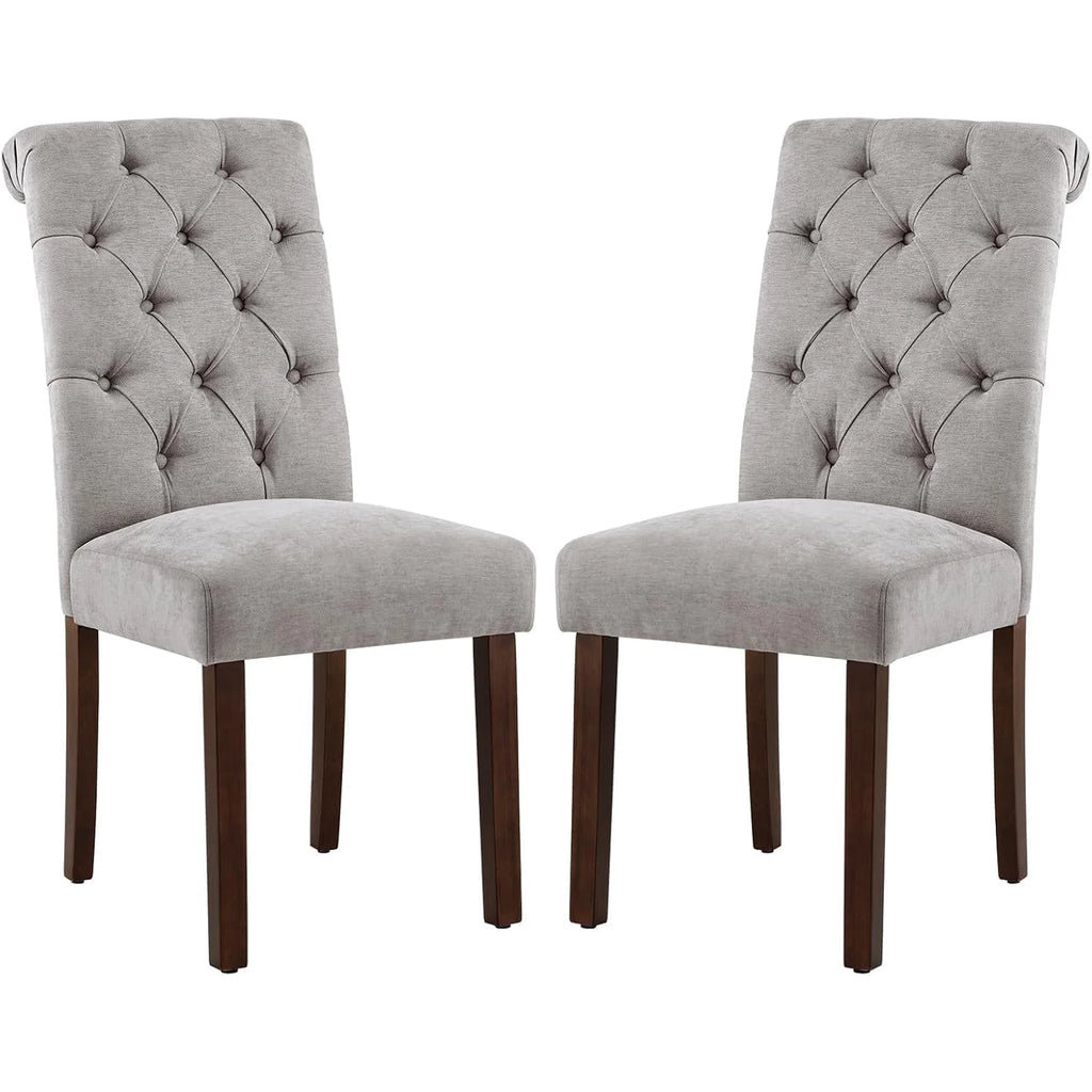 AFO Upholstered Button Tufted High Back Dining Chair