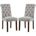 AFO Upholstered Button Tufted High Back Dining Chair