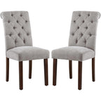 AFO Upholstered Button Tufted High Back Dining Chair