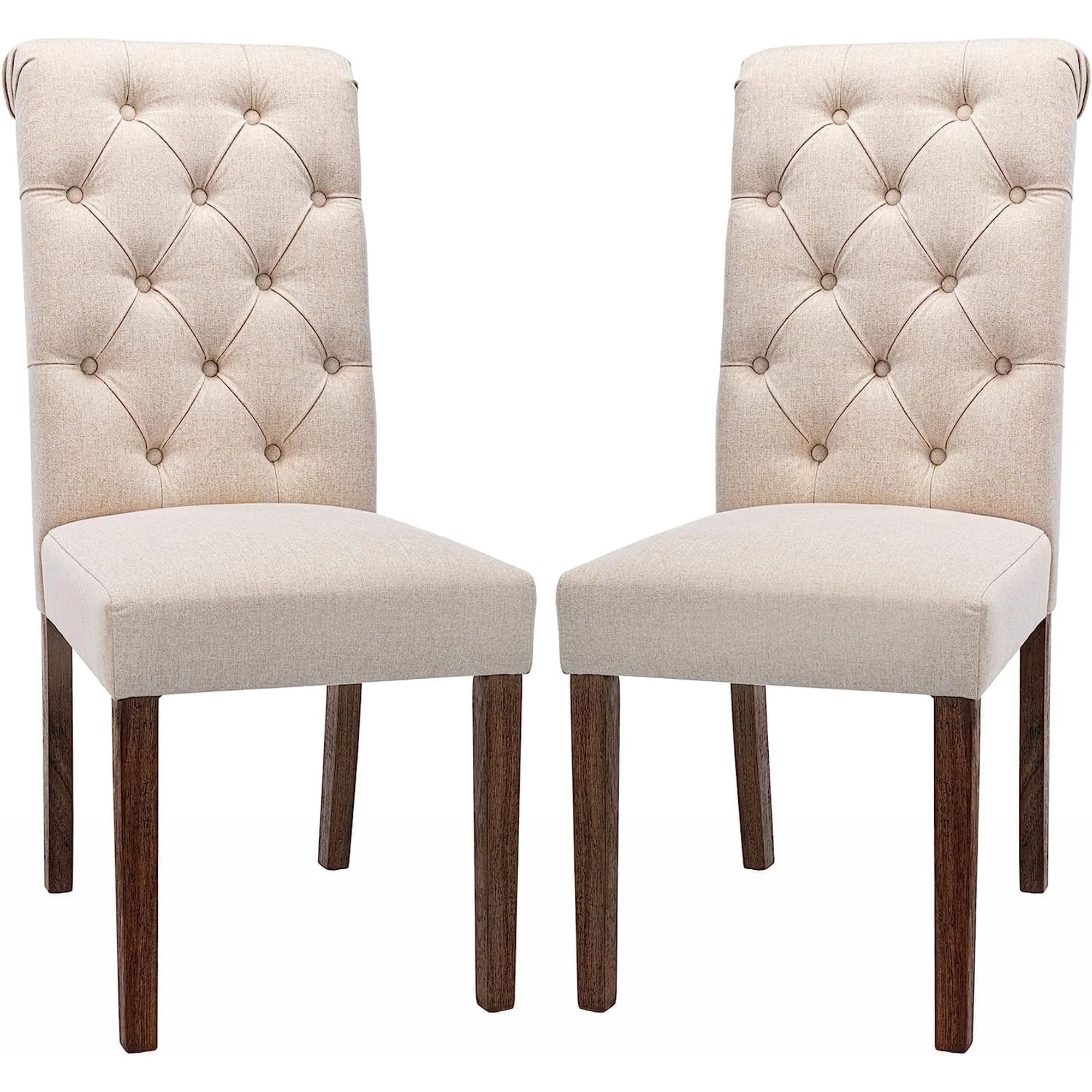 AFO Upholstered Button Tufted High Back Dining Chair