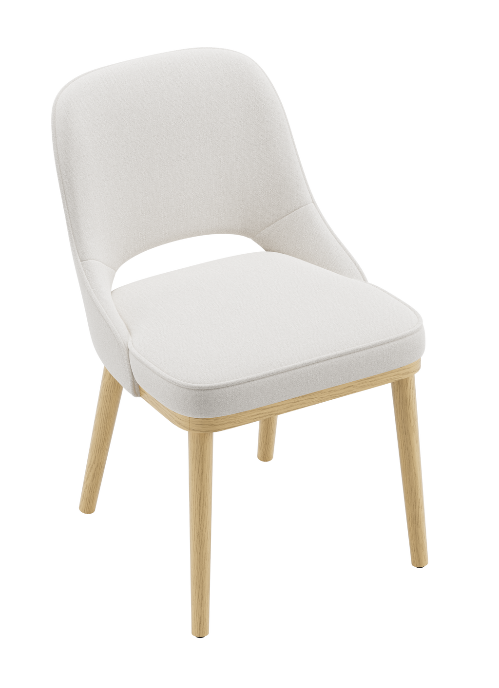 Upholstered Mid-Century Dining Chair, Modern Kitchen Side Chair for Dining Room and Restaurant