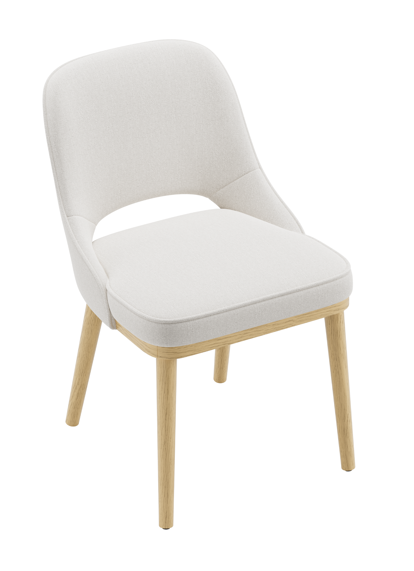 Upholstered Mid-Century Dining Chair, Modern Kitchen Side Chair for Dining Room and Restaurant