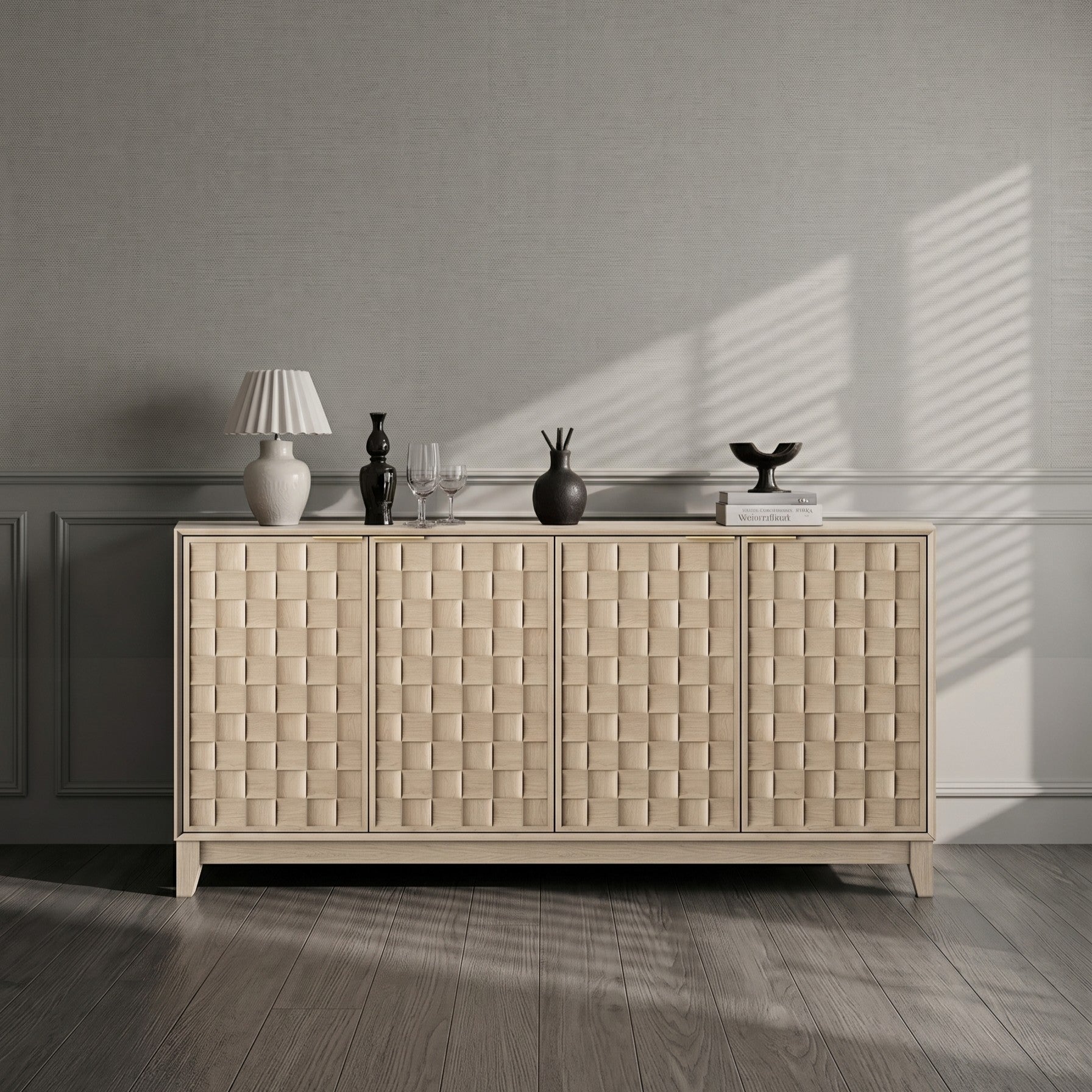 AFO 60'' Wide Sideboard Buffet with Adjustable Shelves