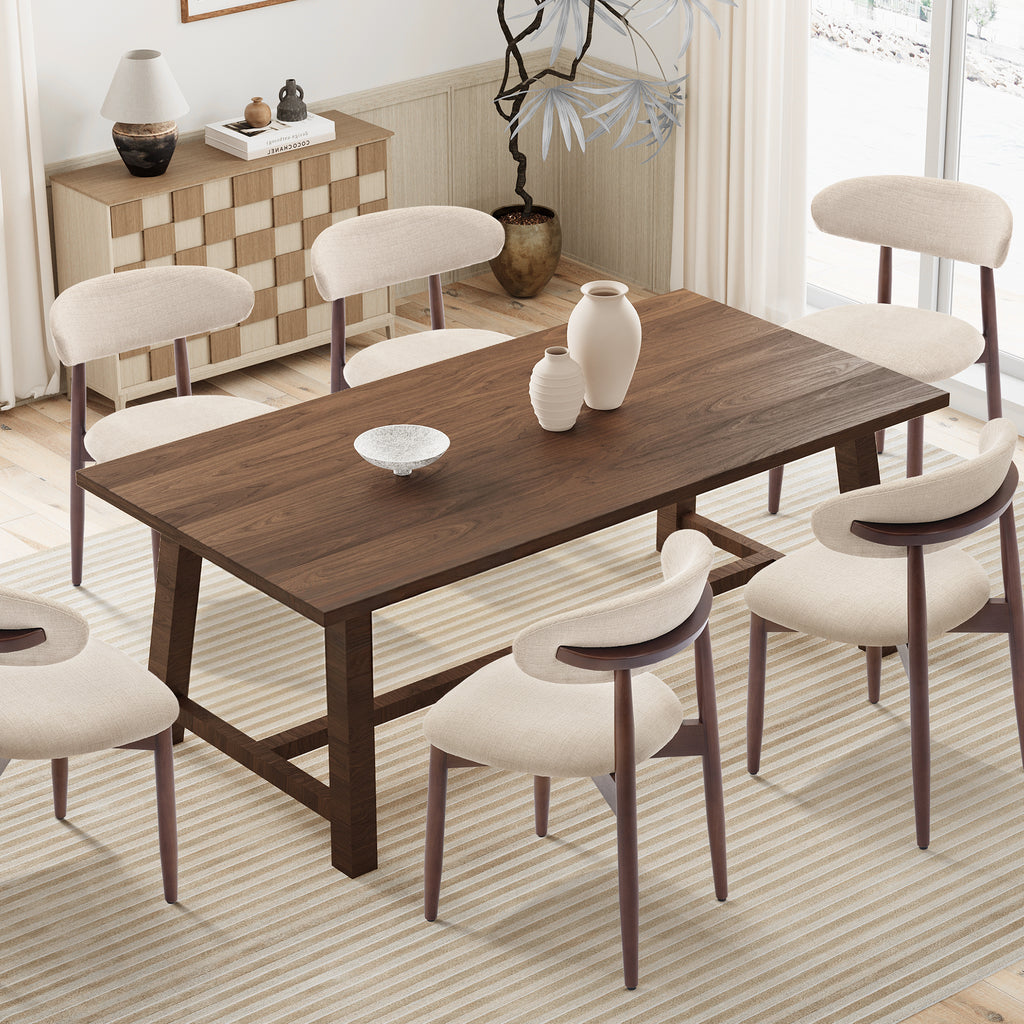 AFO Upholstered Dining Chairs – Fabric Seat, Solid Wood Frame