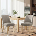 AFO Dining Chairs, Modern Upholstered Kitchen Side Chairs with Wood Legs & Ergonomic Backrest, Mid-Century Dining Room Chairs for Kitchen, Dining Room & Restaurant