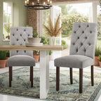 AFO Upholstered Button Tufted High Back Dining Chair